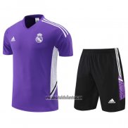 Chandal del Real Madrid Manga Corta 2022 2023 Purpura - Pantalon Corto