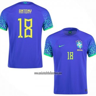 Camiseta Brasil Jugador Antony Segunda 2022