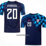 Camiseta Croacia Jugador Gvardiol Segunda 2022