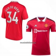 Camiseta Manchester United Jugador Van De Beek Primera 2022 2023