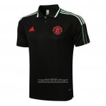 Camiseta Polo del Manchester United 2021 2022 Negro y Verde